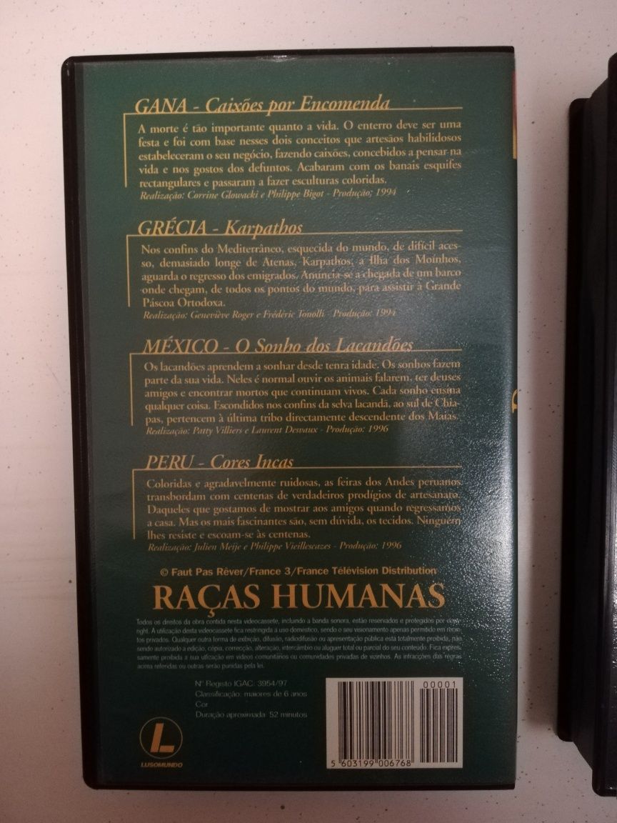 Conjunto 3 Cassetes - Raças Humanas Rostos do Mundo