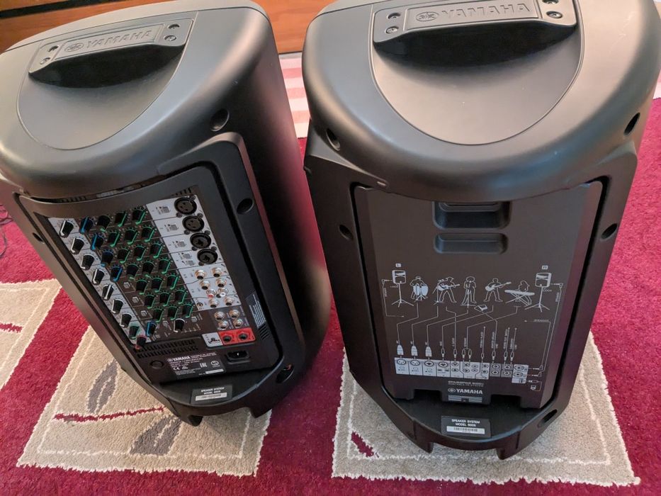 Colunas Som Yamaha Stagepas 600i + Stands + Mala de Transporte