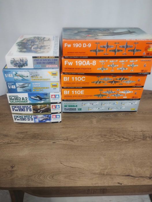 Samoloty niemieckie 1:48 z dodatkami, Me-109, Me-110, Fw-190, He-162