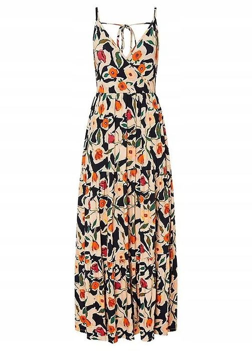 B.P.C sukienka długa nadruk beżowa r.44/46