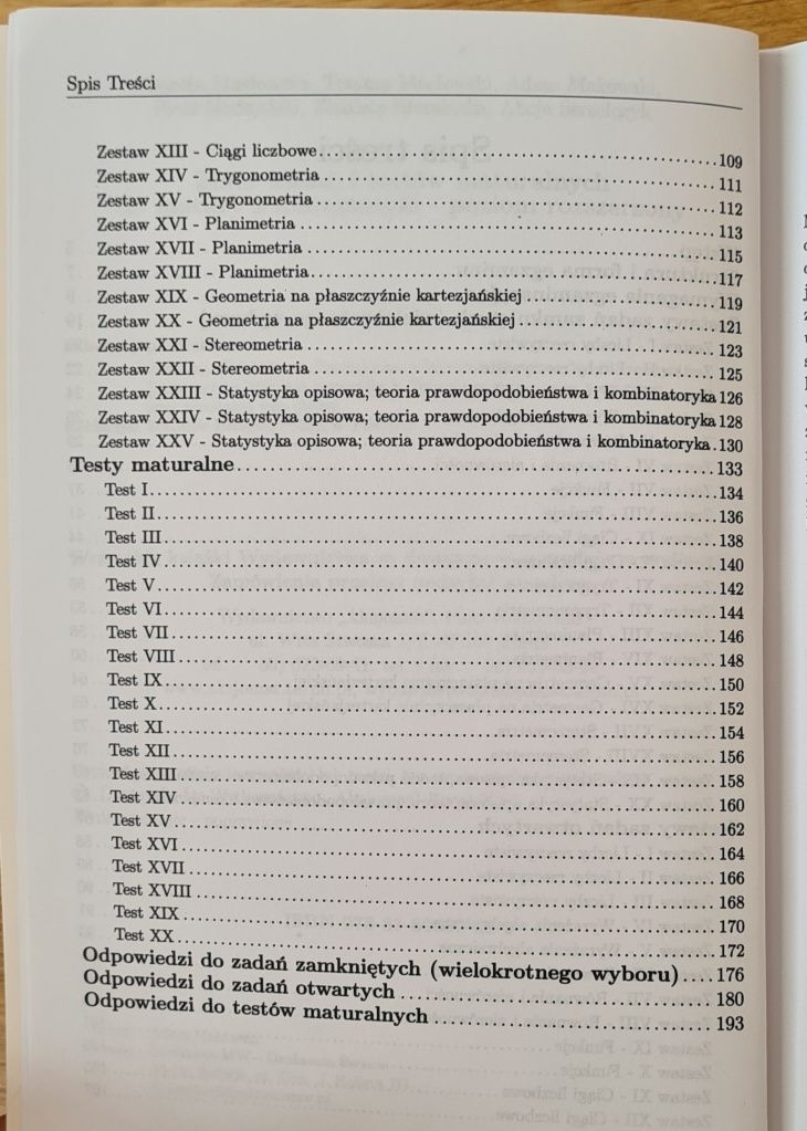 Testy maturalne Matematyka poziom rozszerzony