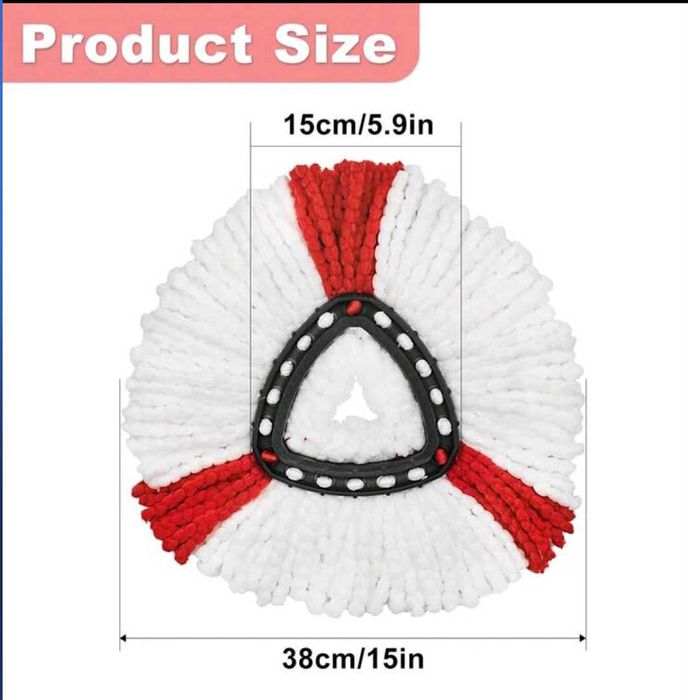 5 cabeças de esfregão triangulares giratórias reutilizáveis