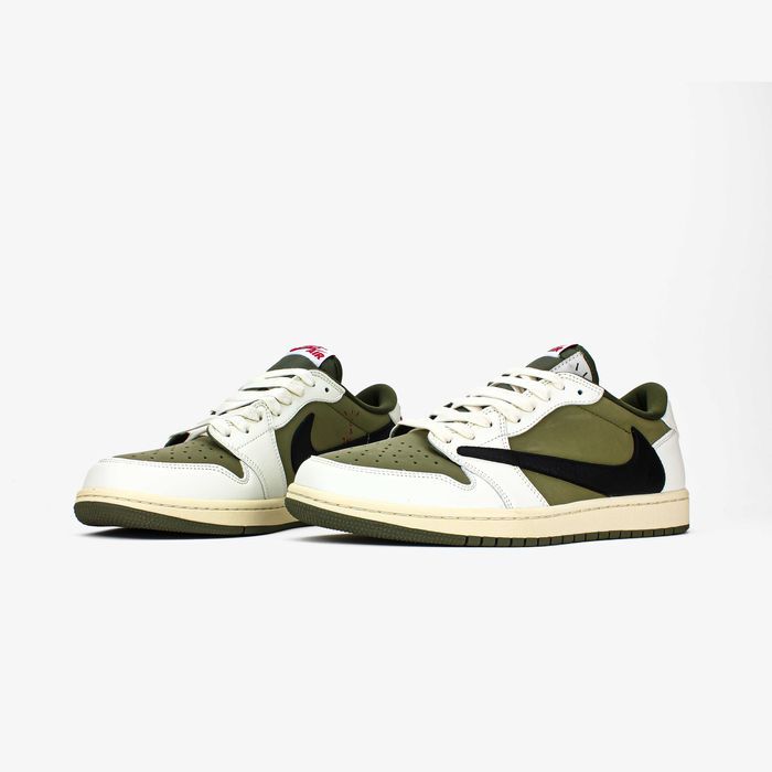 Кроссовки Nike Travis Scott X Jordan 1 Low OG SP Reverse Olive Medium.