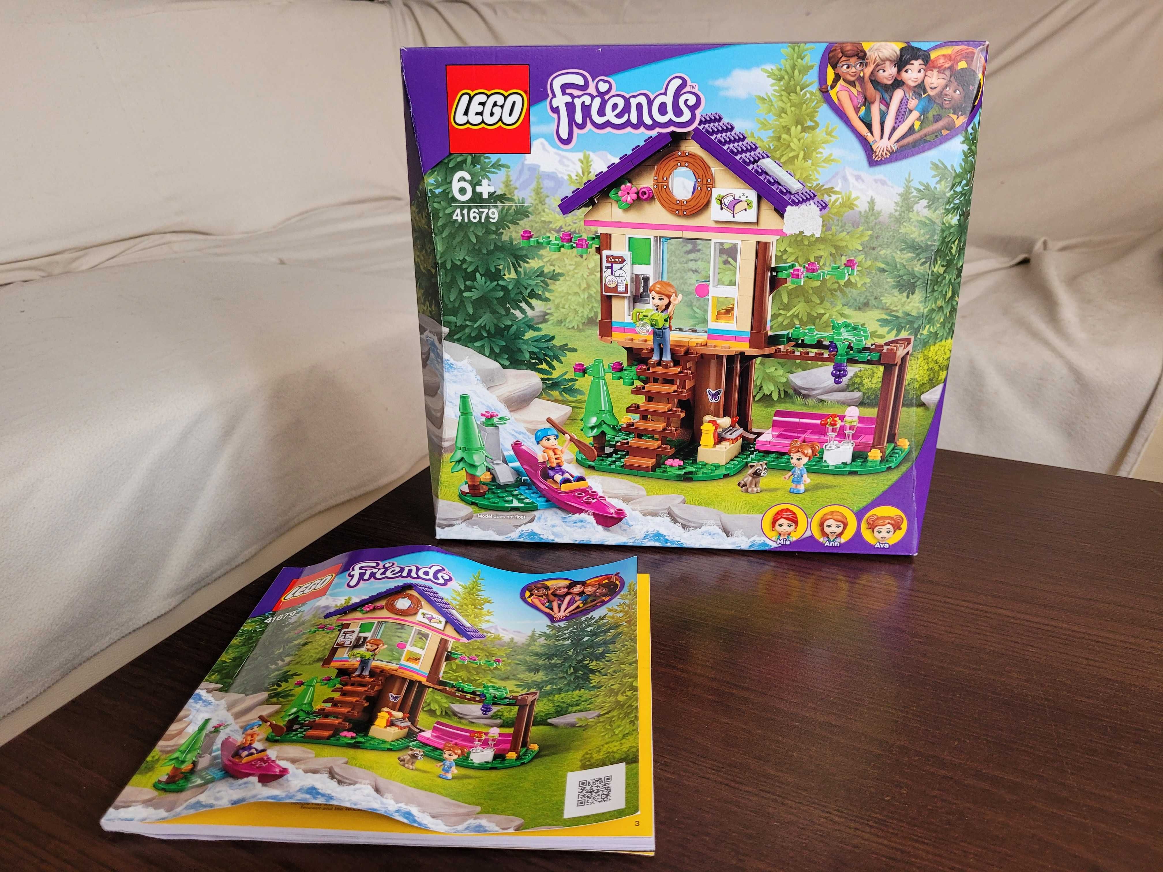 Klocki Lego Friends Leśny domek 41679 Pudełko Instrukcja