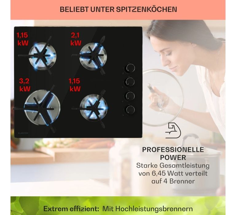 Газовая варочная панель Klarstein Trifecta 4