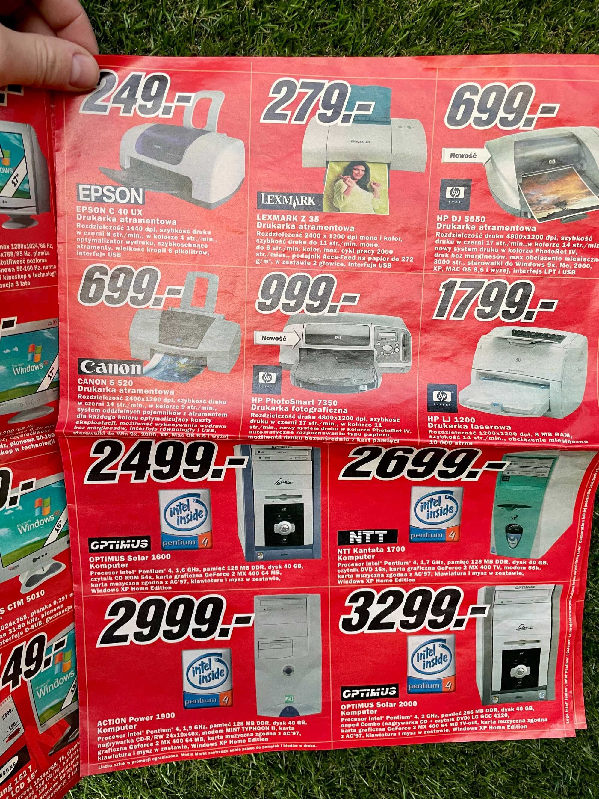 23 letnia Gazetka produktowa Media Markt z 2002 rok historyczna unikat