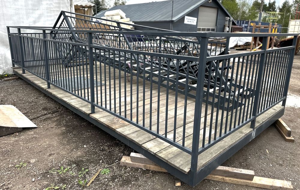 Taras, nadstawka, schody, piętro, balustrady kontener