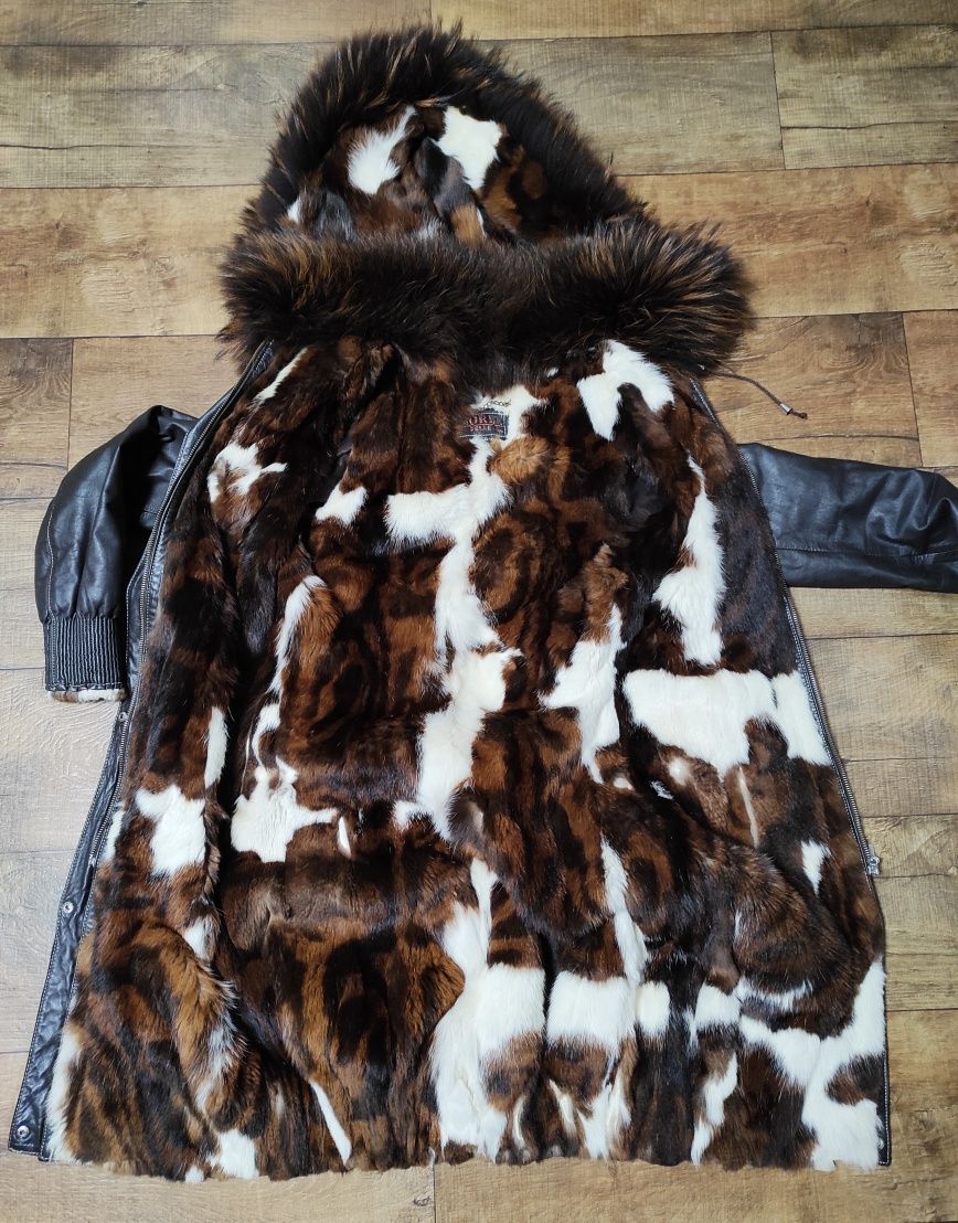 Дублёнка шубка пальто xxs-xs натуральная непромокаемая длинная капюшон