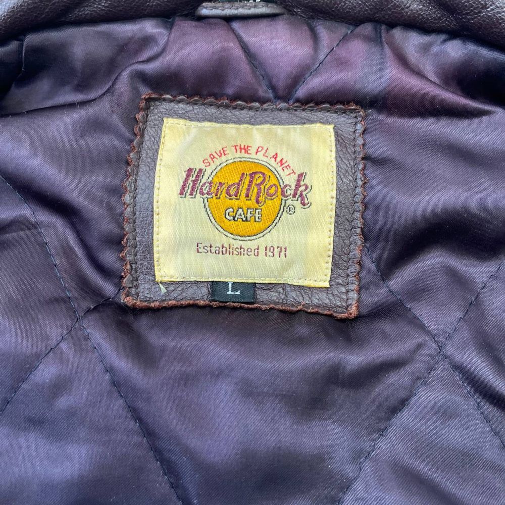 Вінтажна шкіряна куртка бомбер Vintage Hard Rock Cafe Vancouver