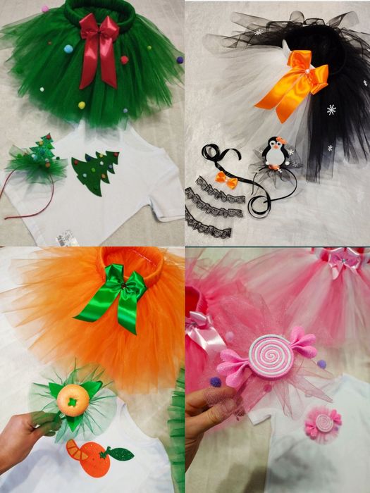 Костюм Ялинка, Мінні Маус, Мандарин, Пінгвін, Цукерка, лялька