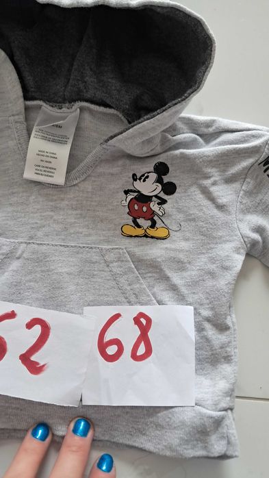 Bluza z kapturem niemowlęca myszka Miki Mickey Mouse Disney