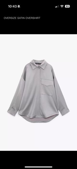 Oversize satin overshirt koszula Zara