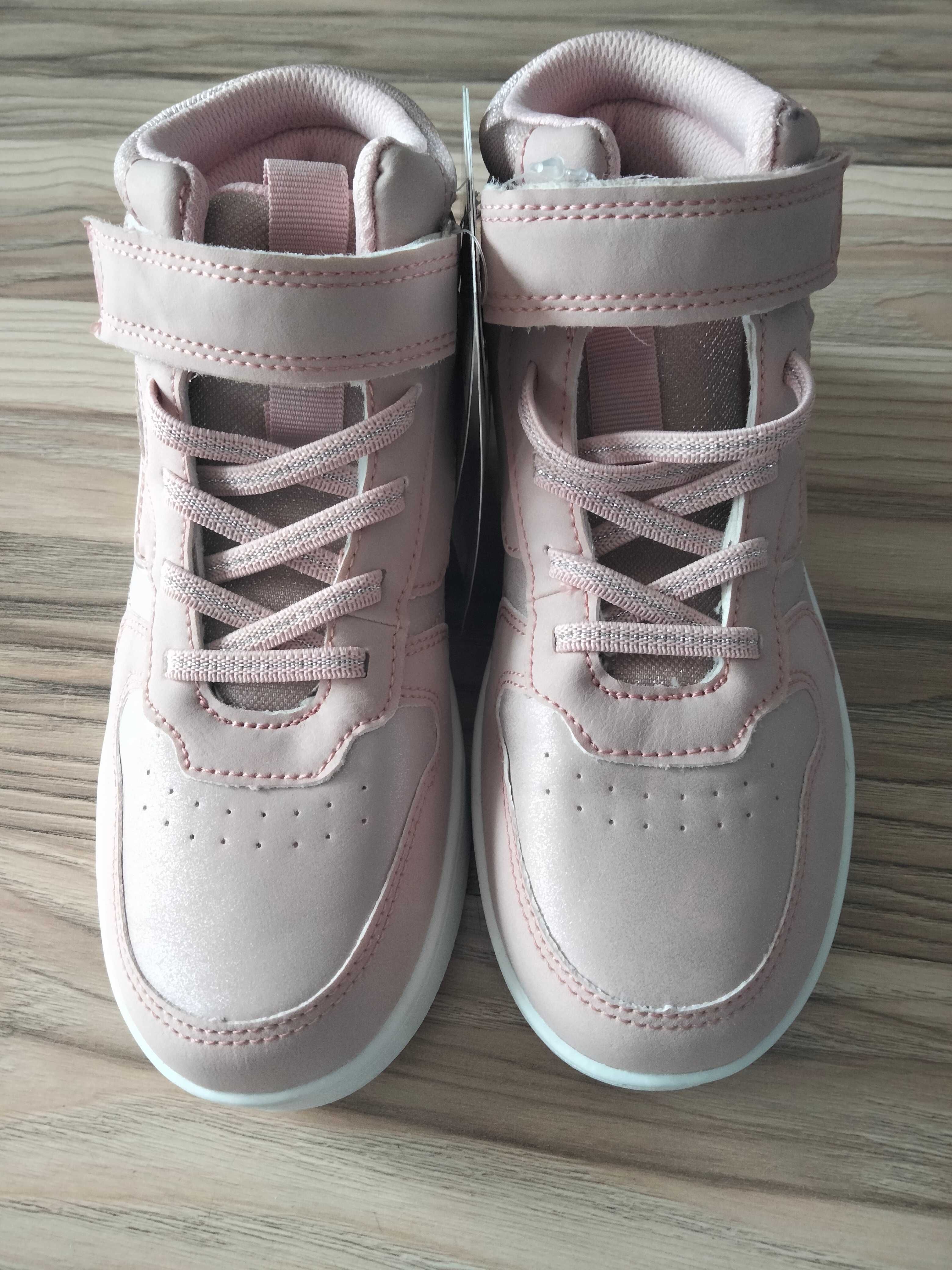 Buty sneakersy dla dziewczynki różowe 33