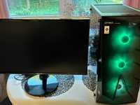 Komputer PC do grania + Monitor i5-9400/16GB/500GB+2TB/GTX1660