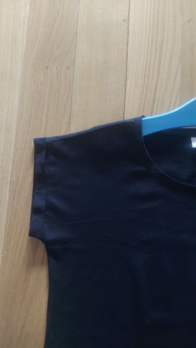 Vila czarna, modna bluzka over kimono r L/40 - 42