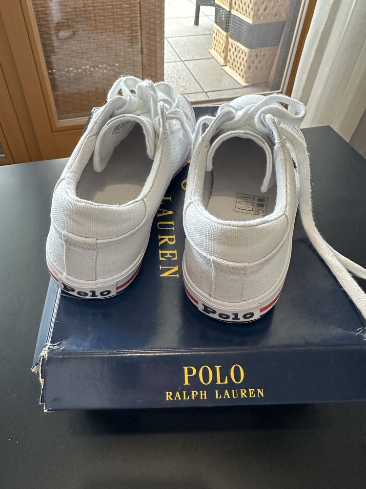 Sneakersy buty POLO RALPH LAUREN - Evanston  White/Navy rozmiar 35