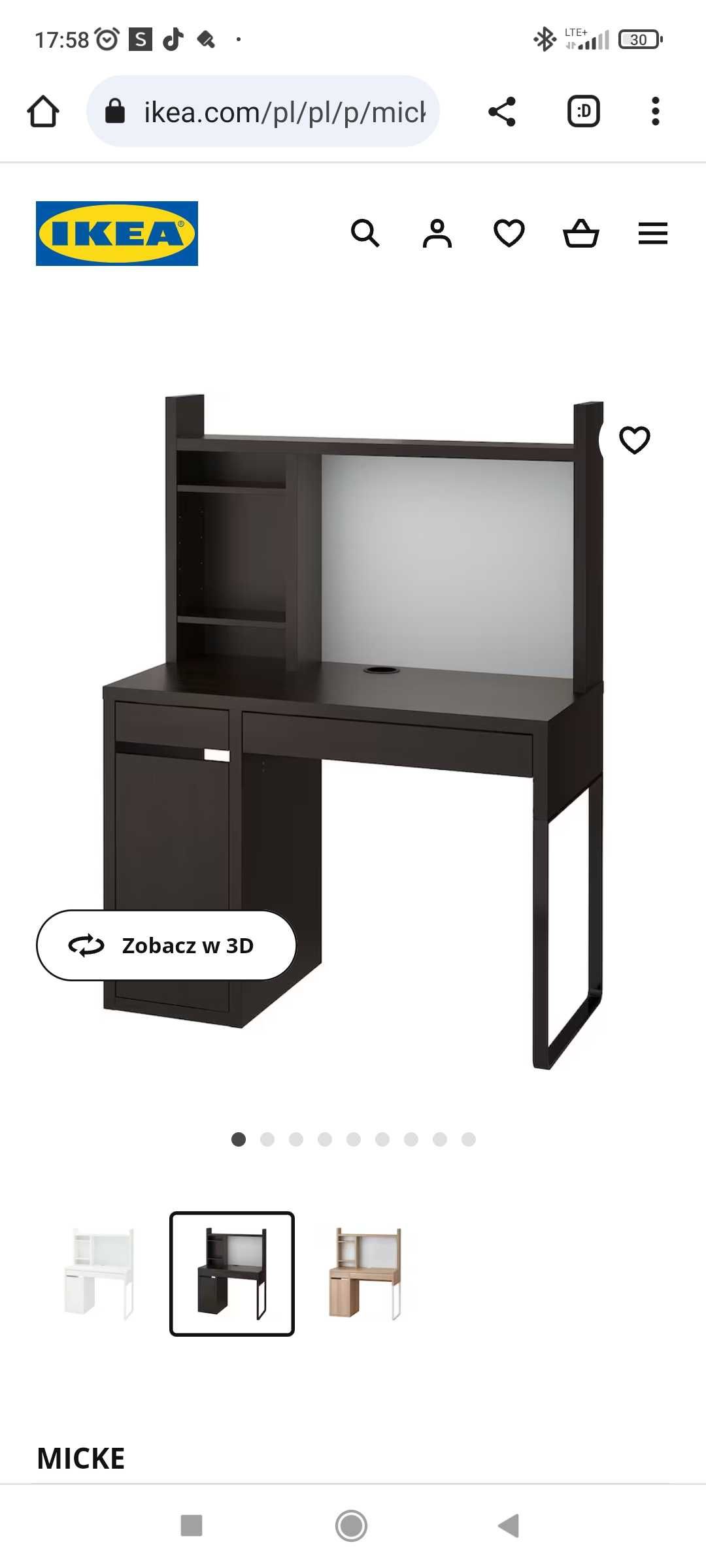 Biurko Micke ikea