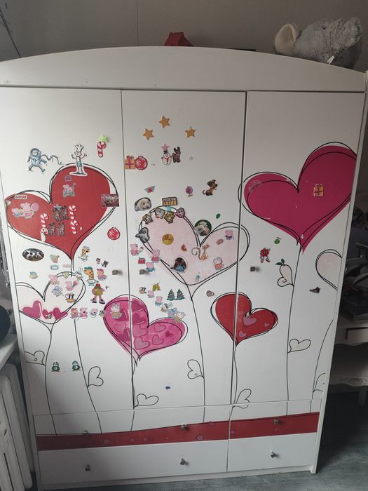 Okazja szafa-3 drzwiowa, dodatkowy słupek, komoda, lampa, biurko,fotel