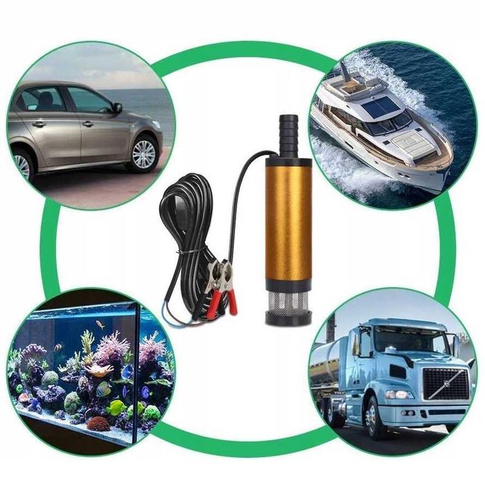 Elektryczna pompka do spuszczania paliwa ropy oleju wody 24V pompa