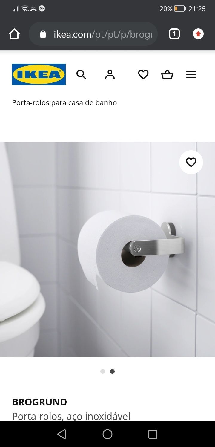 2 Suportes Papel Higiénico IKEA