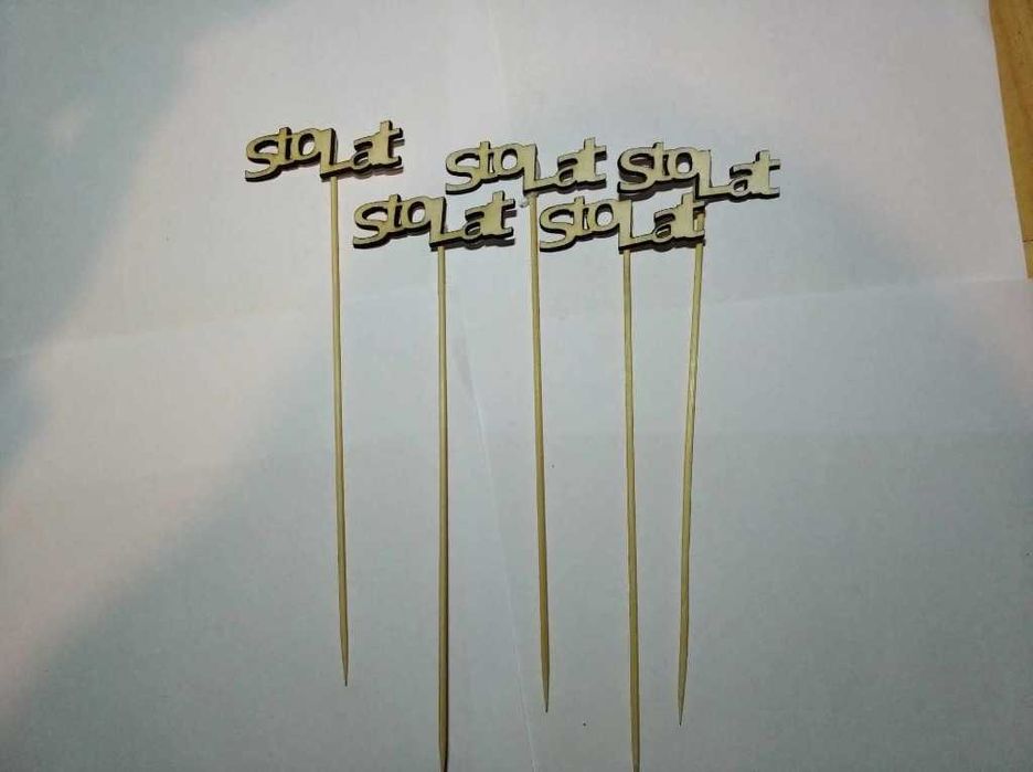 5 szt. napis pik topper Sto lat