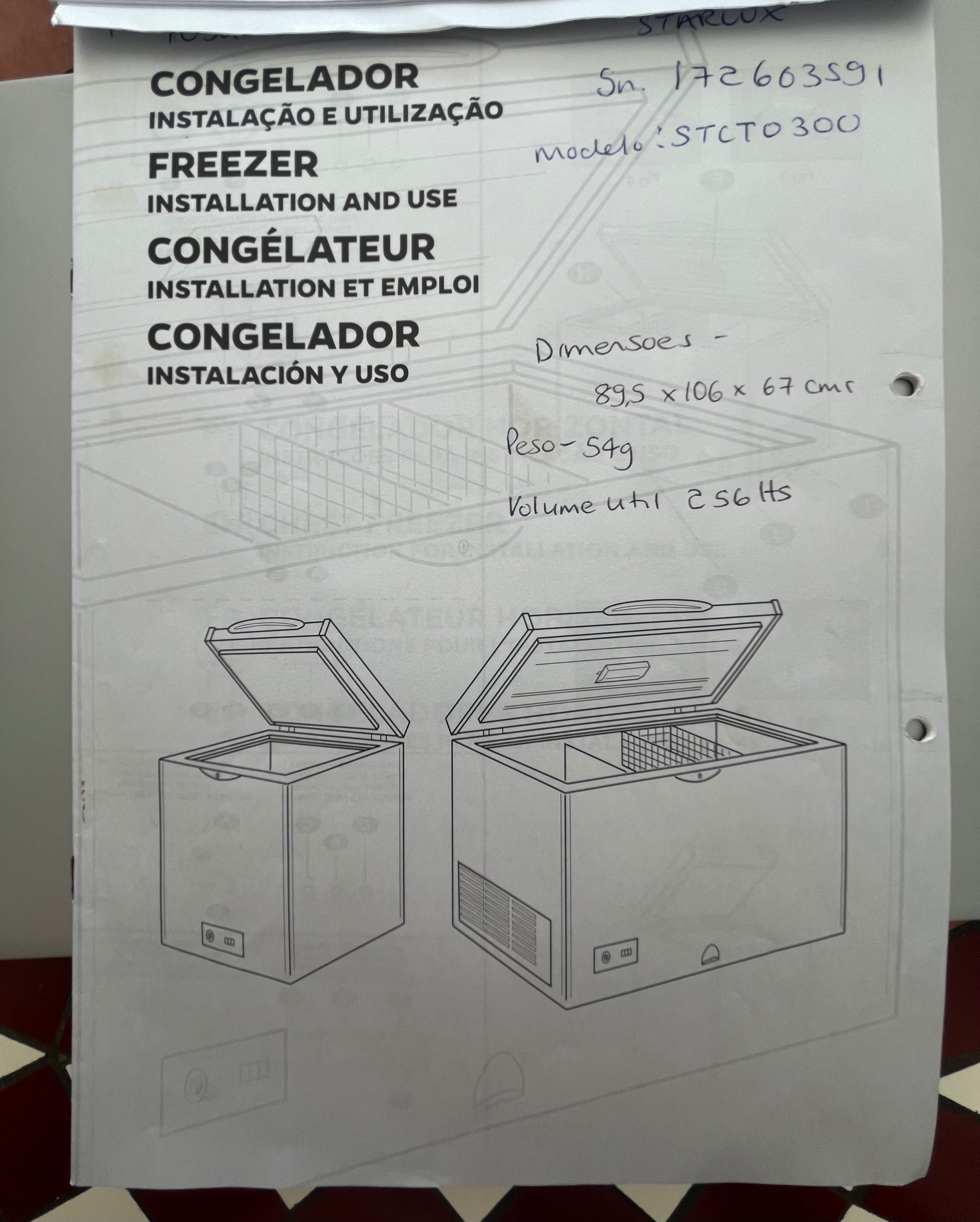Arca  horizontal com 2 portas