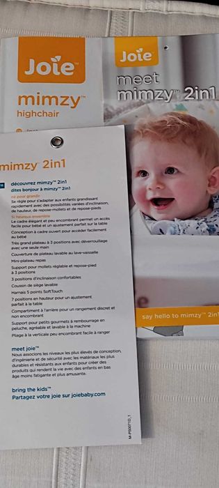 Cadeira Refeição JOIE Mimzy 2in1