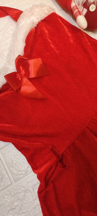 Велюрова еротична сукня Снігуроньки с-м