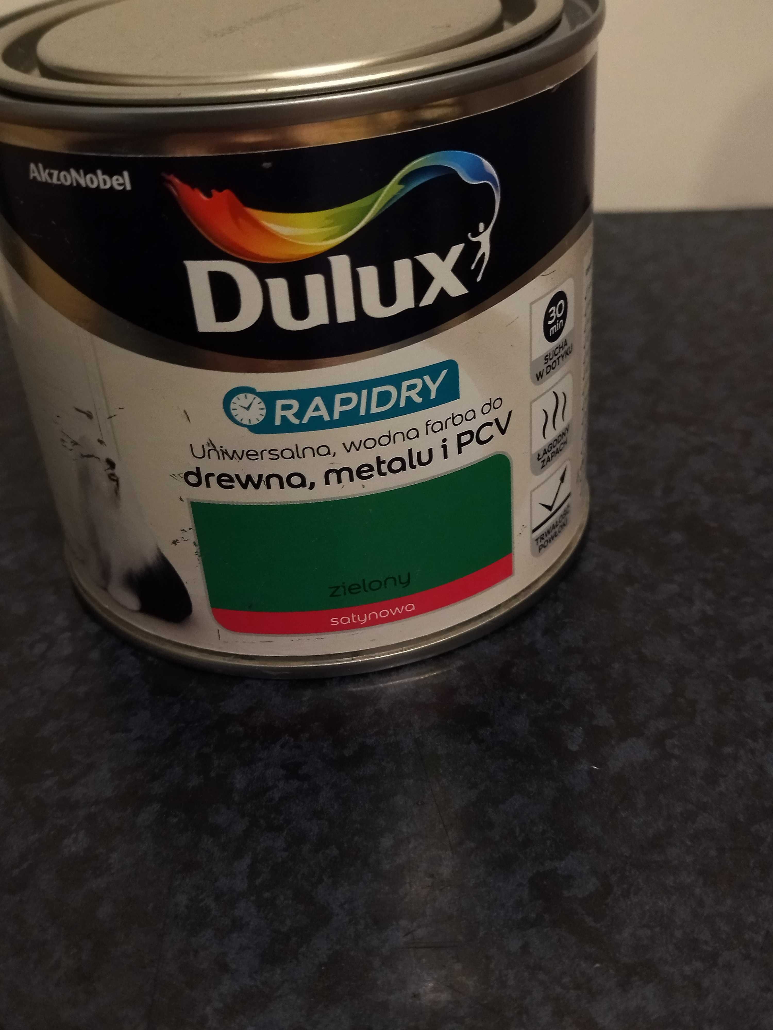 Dulux Rapidry farba do drewna metalu PCV zielona 0,4L