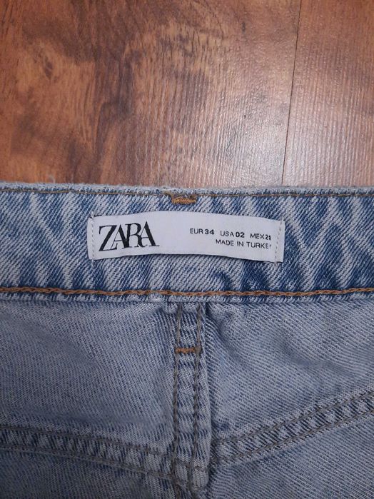 Spodnie jeansowe jeansy boyfriend Zara rozmiar 34 realnie S 36