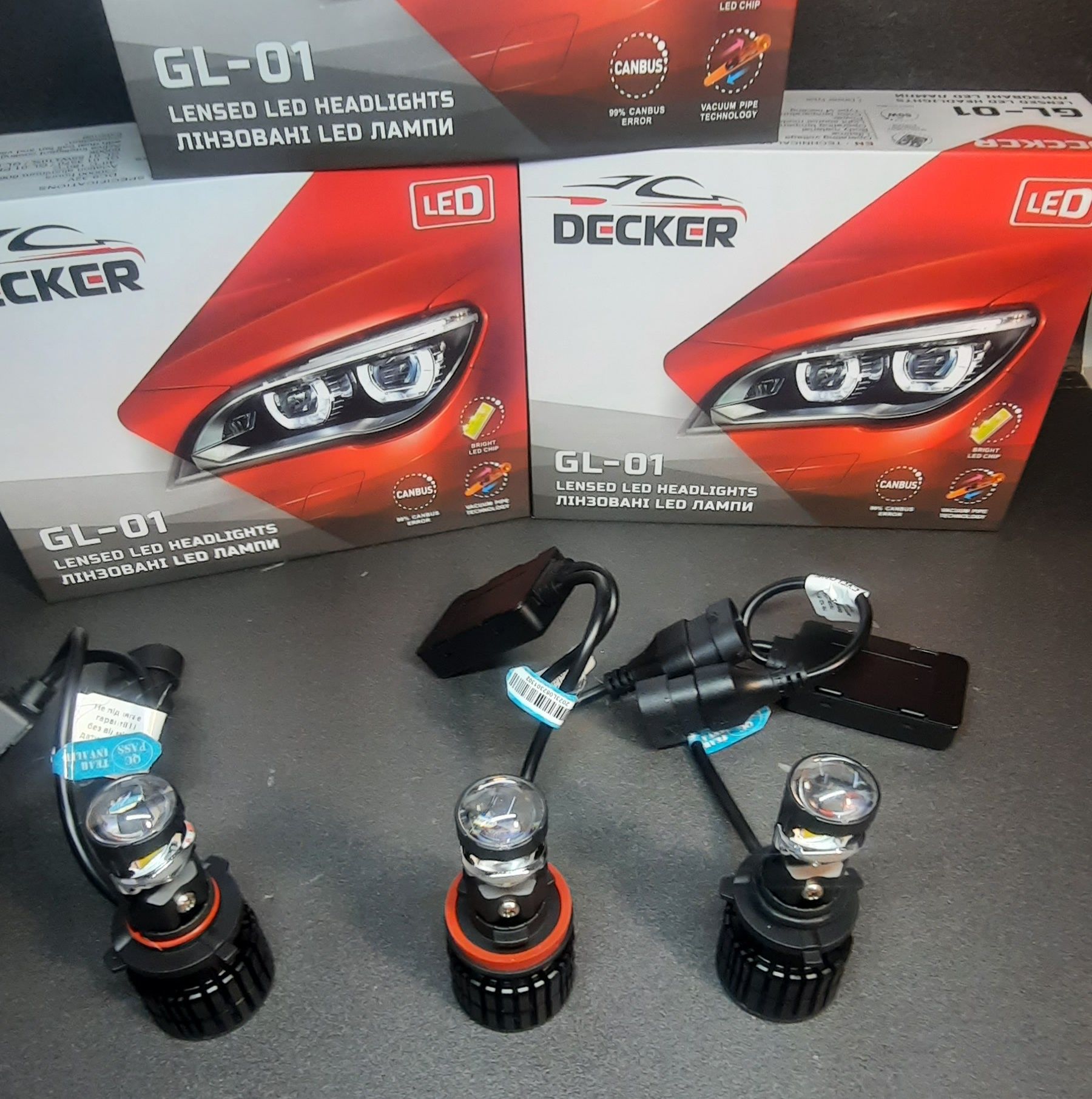 Міні лінза Decker GL-01 PRO LED H11/ НВ3/HB4/Новинка/55Вт/6000K /9-32V