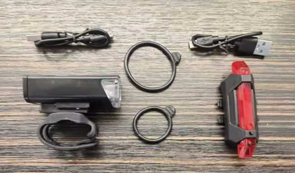 Вело фонарь и стопы на аккумуляторах с USB зарядкой