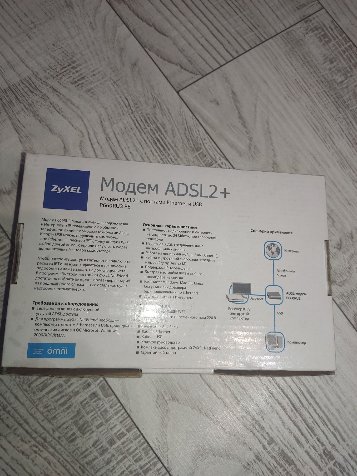 ZyXEL P-660RU3 Модем ADSL2+ з USB