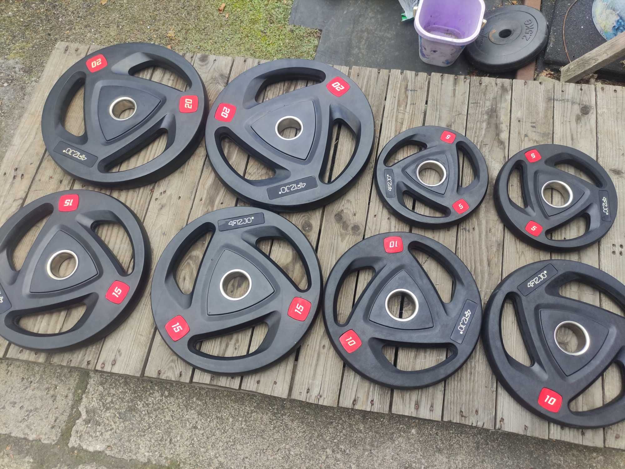 Obciążenie Ogumowane Olimpijskie fi 51mm 100kg 2x20kg 2x15kg 2x10kg