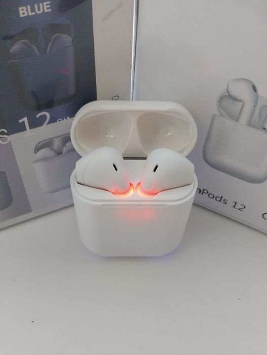 i12 Pods • Нові • Чистий звук • Bluetooth 5.0 • Білі/Чорні/Сині