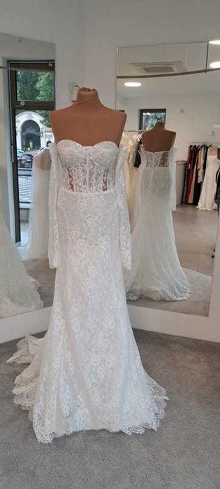 Hit Bestseller Mallory suknia ślubna rybka syrena gorsetowa roz.38