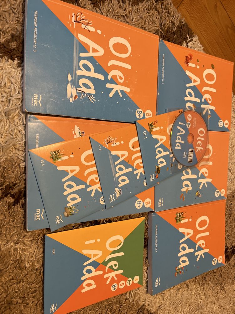 Olek i Ada B B+ przewodniki 5 cz. i płyty CD z piosenkami