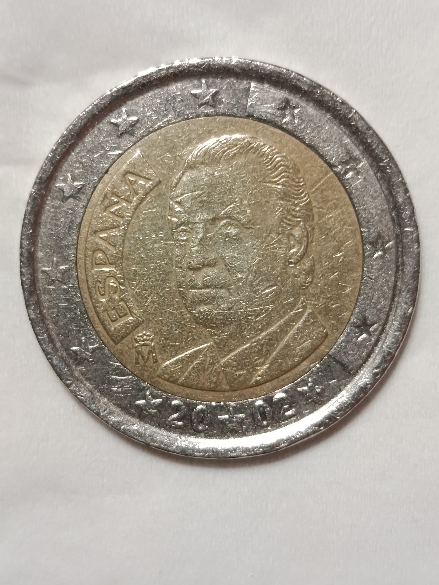 Moeda de 2€ - Ano 2002 - Espanha - muito rara