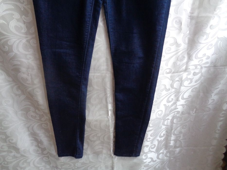 Spodnie damskie jeans granatowe cienkie Super Skinny roz.38.