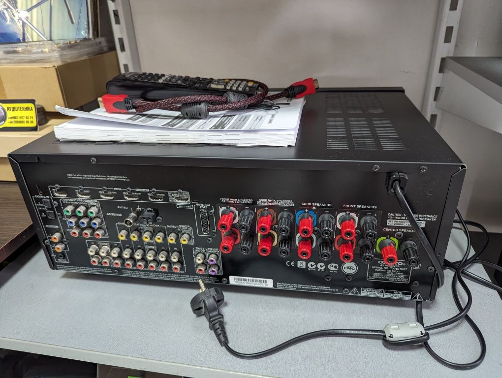 7.2 AV-ресивер Onkyo TX-SR607. HDMI, WRAT. Вес 11 кг.