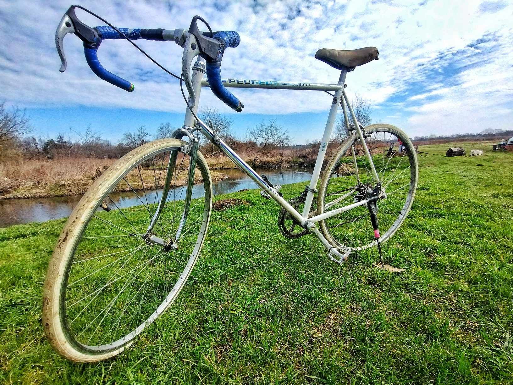 Duża retro szosa Peugeot 28" rower