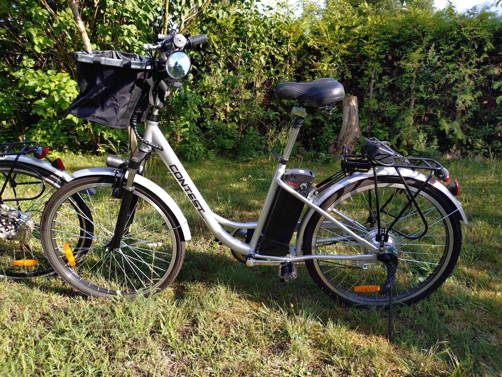Rower elektryczny 25km/h 8Ah Zasięg 40kM MANETKA