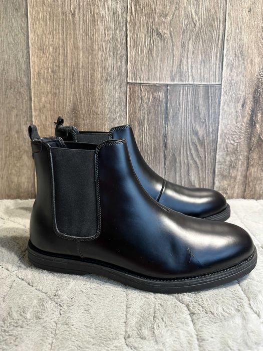 buty botki męskie skórzane sztyblety czarne zign 46