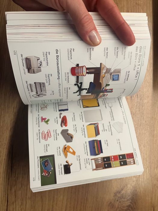 Słownik bilingualny niemiecki angielski wizualny