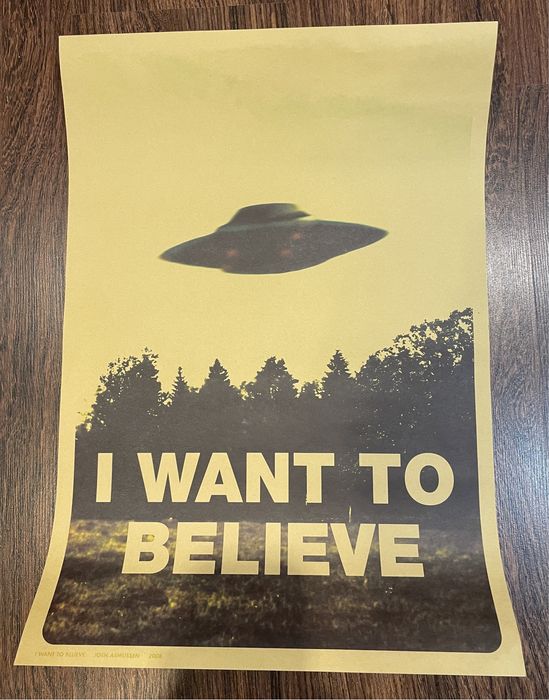 Плакат постер “I want to believe”
