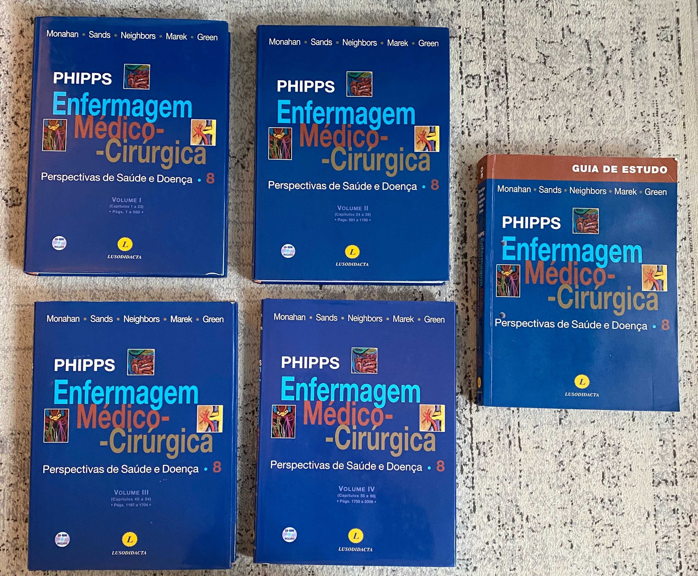 Enfermagem Médico-Cirúrgica Phipps - 4 Volumes + 1 Guia Estudo