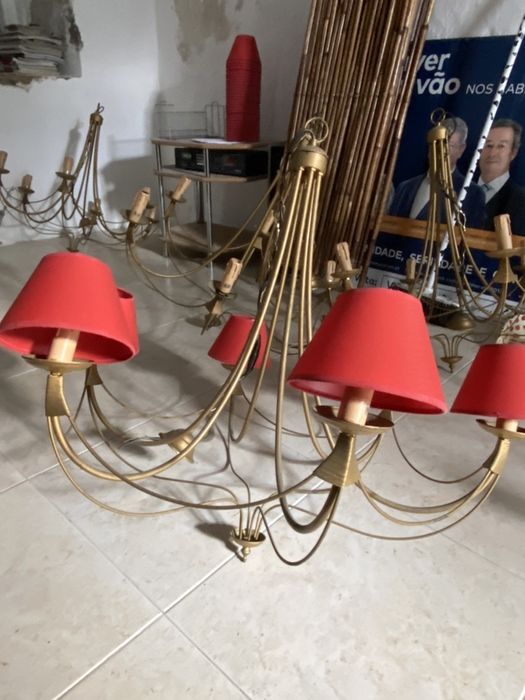 1 Candeeiro teto aranha ferro