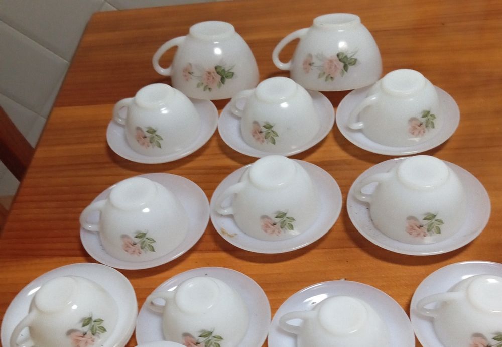 Conjuntos de chá/café/sobremesa pirex