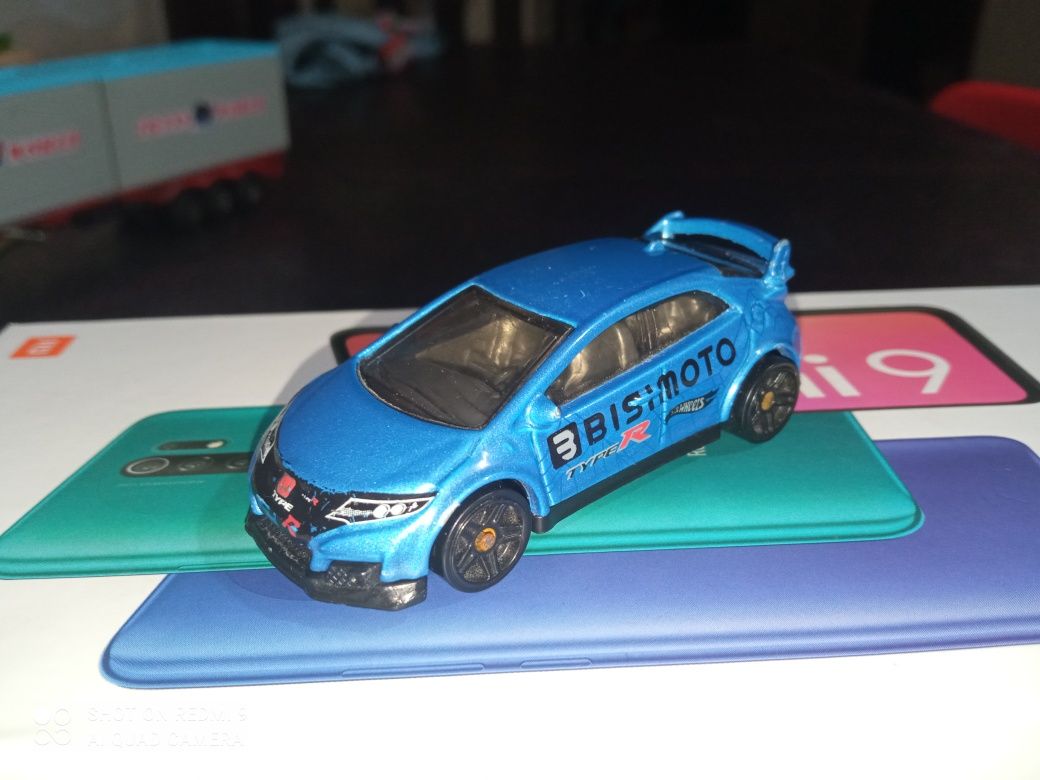 Honda Civic Type-R hot wheels niebieska 1