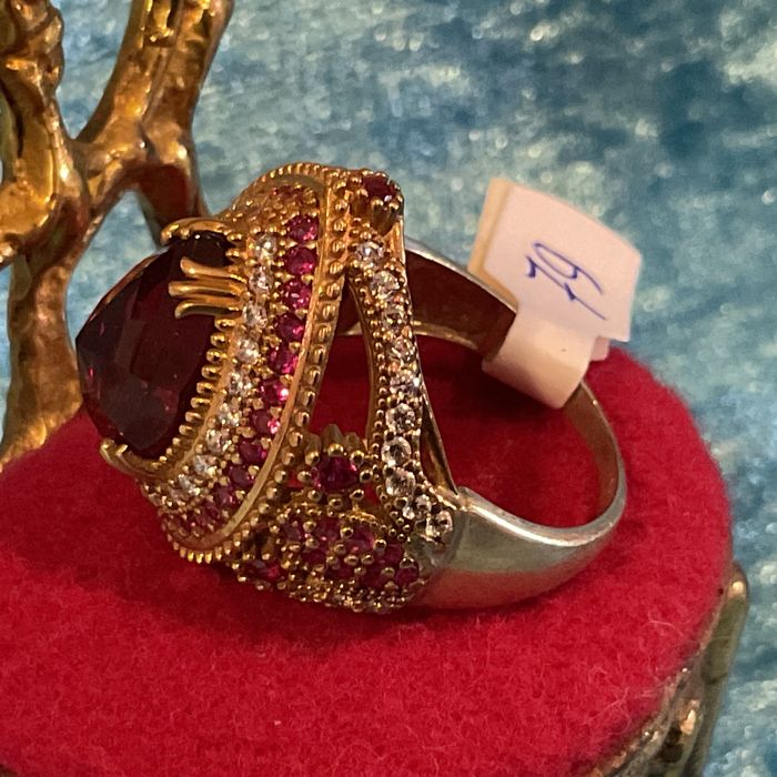 Anel prata 925 banho ouro t,20 m